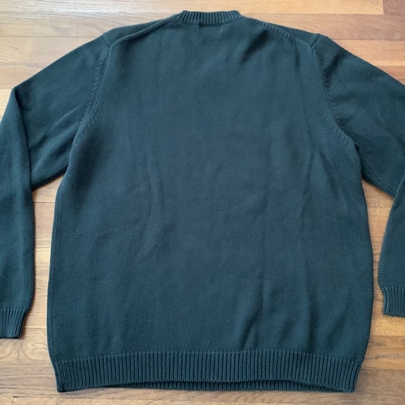 🌲Eddie Bauer dark green v-neck cotton sweater. Size XL Tall. - Picture 7 of 7